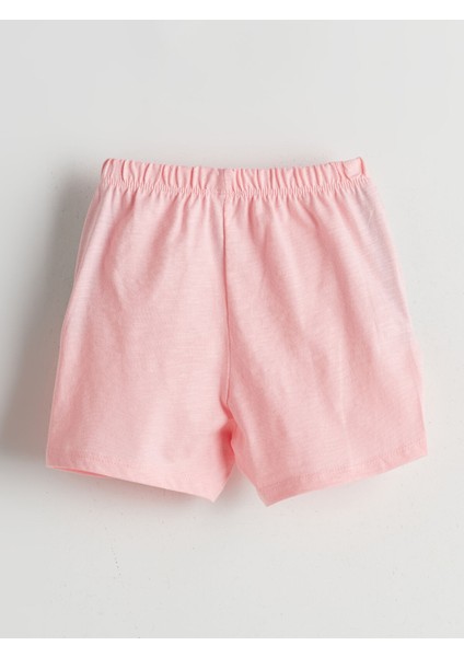 Yeni Sezon Bisiklet Yaka Kız Bebek Şortlu Pijama Takımı fırsatları
