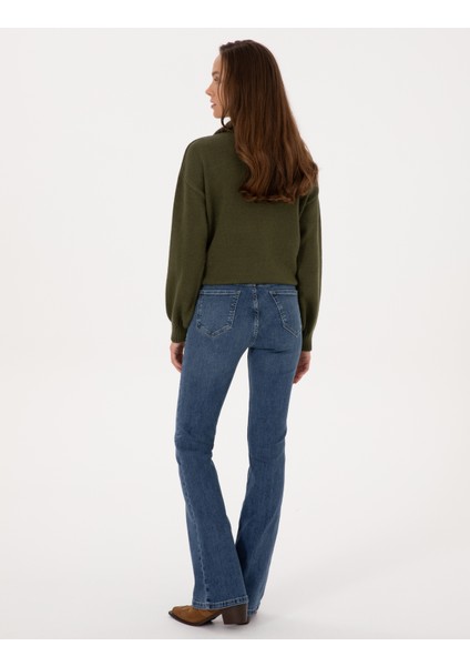Kadın Mavi Jean Pantolon 50318242-VR036 fırsatları