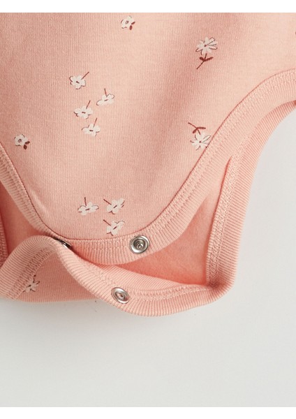Yeni Sezon Çiçekli Kız Bebek Çıtçıtlı Body 2'li fırsatları