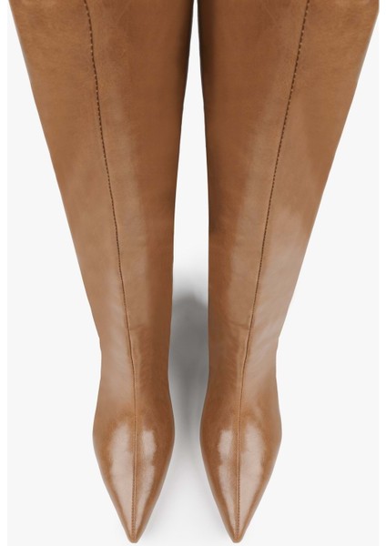 Kadın Blaze Karamel Cilt Kısa Sivri Topuklu Çizme fiyatları