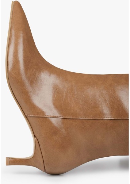 Kadın Blaze Karamel Cilt Kısa Sivri Topuklu Çizme indirimleri