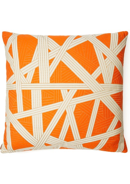 Nastri Turuncu Beyaz 60X60 cm Dekoratif Yastık fiyatları