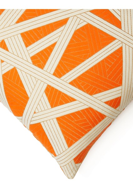 Nastri Turuncu Beyaz 60X60 cm Dekoratif Yastık modelleri