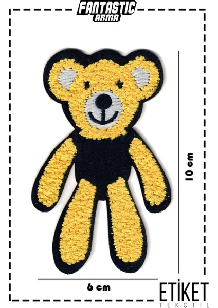 Ütü ile Yapışan Dokuma Arma Peluş, Kolej, Punch, Bear, Uzun Ayı Modeli