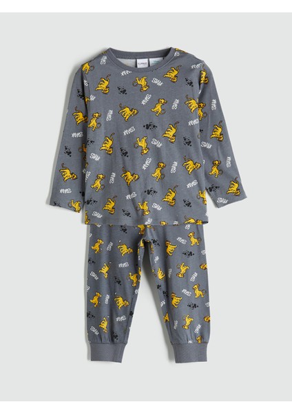 Yeni Sezon Aslan Kral Baskılı Erkek Çocuk Pijama Takımı