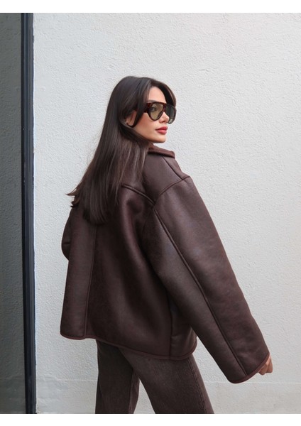 Kahve Düğmeli Süet Ceket fırsatları