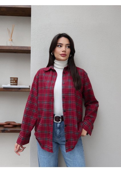 Oversize Ekose Gömlek