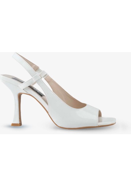 Beyaz Topuklu Ayakkabı