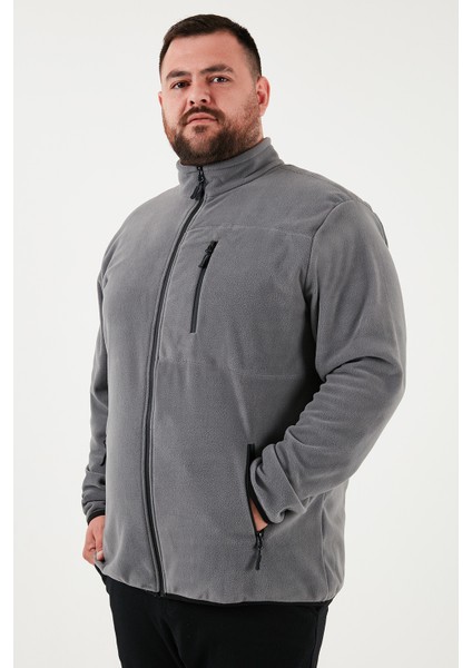 Regular Fit Dik Yaka Fermuarlı Büyük Beden 2'li Paket Polar Hırka Erkek Hırka 5906028BS2 modelleri