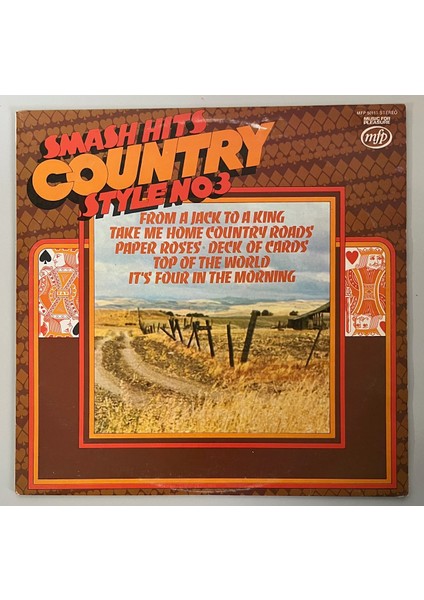 Smash Hits Country Style No.3 Lp Plak (Orijinal 1974 Dönem Amerika Baskı Plak)