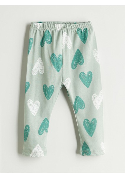 Yeni Sezon Beli Lastikli Baskılı Kız Bebek Pijama Alt