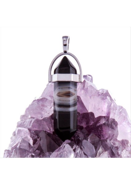 Ds-Derin Akik Point Kolye Ucu-Siyah modelleri