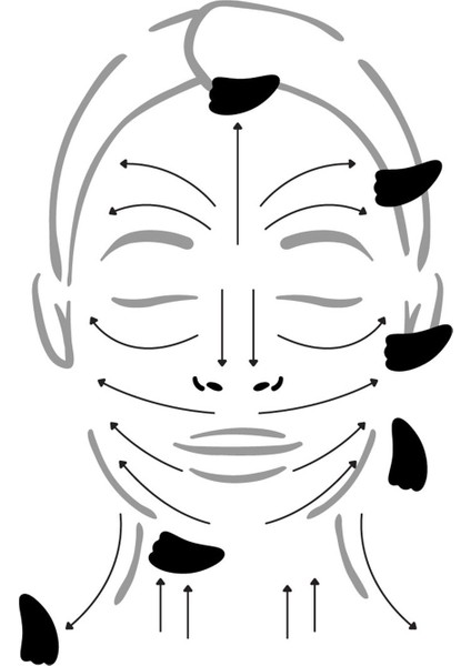 Kanat Şekilli Siyah Obsidyen Gua Sha modelleri