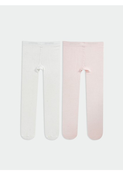 Yeni Sezon Basic Kız Bebek Külotlu Çorap 2'li