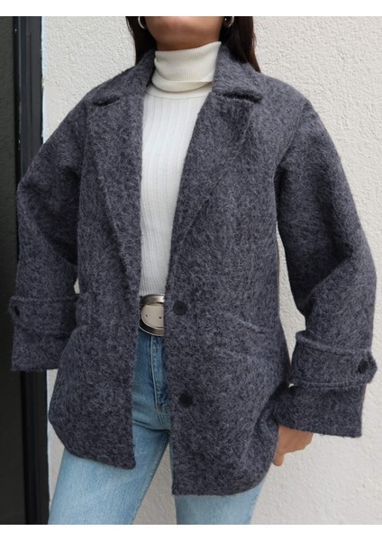 Açık Cep Kırçıllı Kaşe Kaban modelleri