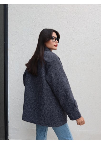 Açık Cep Kırçıllı Kaşe Kaban indirimleri