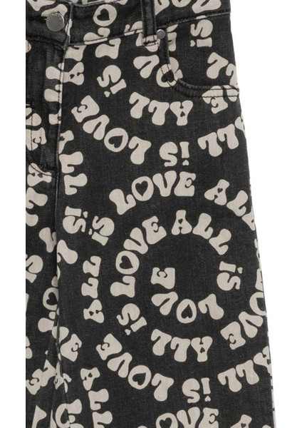 Siyah Baskılı Kız Çocuk Pantolon fiyatları