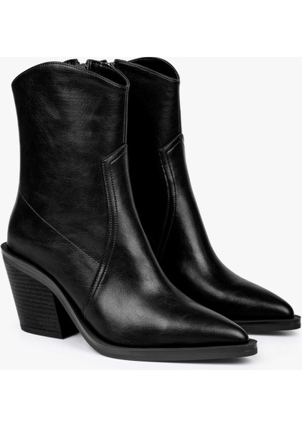 Kadın Bellini Siyah Cilt Kovboy Bot