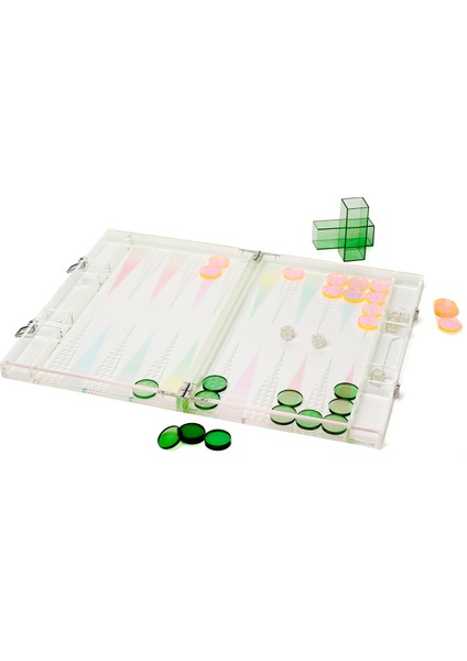 Ombre Lucite Backgammon Sherbert Oyun