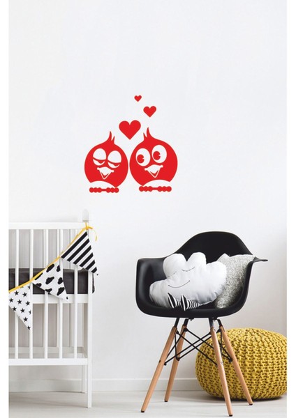 Aşık Kuşlar Priz Sticker-Oto STICKER-18X18CM