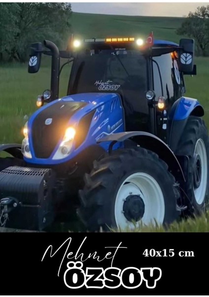 Traktör Ön Cam, Kişiye Özel Isim, Imza 45X15 Yazı,case, Tümosan, Massey, Erkunt, Kamyon