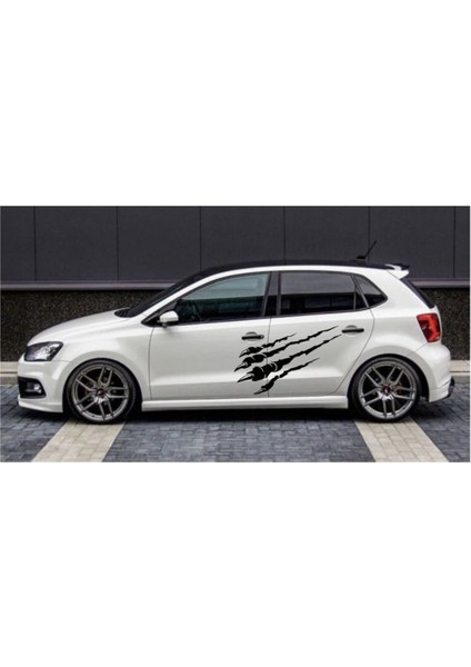 Araç Yanı Yan Kısım Çençe Yapışkan Modifiye Opel Bmw Ford Golf Polo Stickerı
