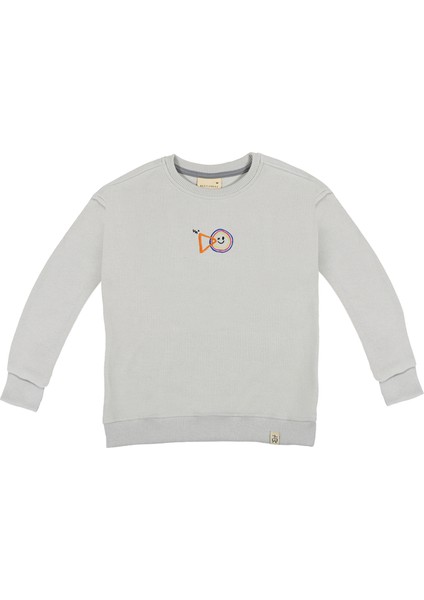 Let's Play Nakışlı Gri Uzun Kollu Erkek Çocuk Sweatshirt