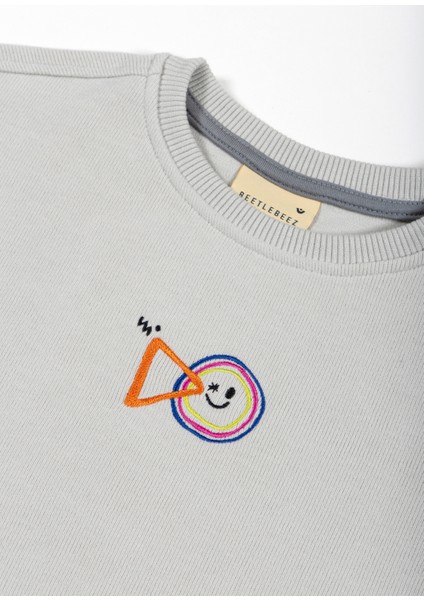 Let's Play Nakışlı Gri Uzun Kollu Erkek Çocuk Sweatshirt fiyatları