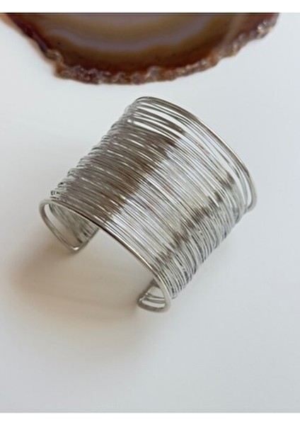 316L Paslanmaz Çelik Ayarlanabilir Kelepçe Bileklik Unisex Kullanıma Uygun modelleri