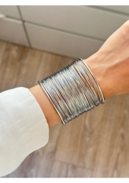 316L Paslanmaz Çelik Ayarlanabilir Kelepçe Bileklik Unisex Kullanıma Uygun