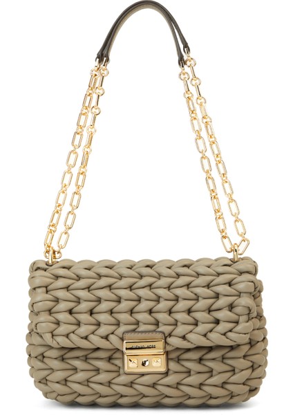 Tribeca Large Taş Siyah Kadın Deri Omuz Çantası