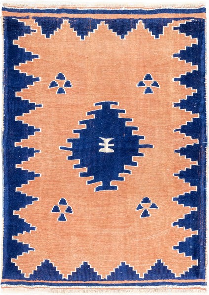 Manyas Geometrik Desenli Yün Halı 94X121 cm