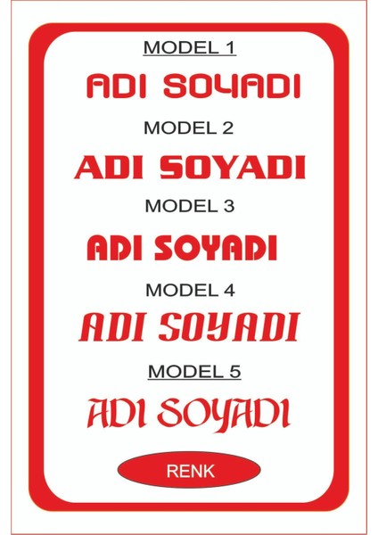 30X6CM 1 Adet Isim Yazı Araba Sticker Çıkartma -Oto Sticker-Araba Sticker