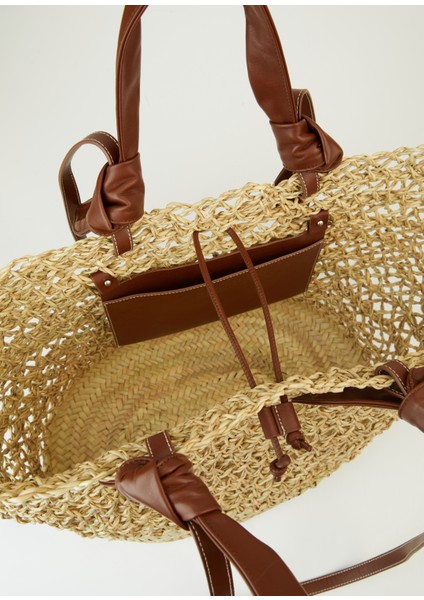 Fonol Naturel Krem Palmiye Lifi Plaj Çantası indirimleri