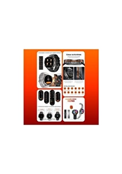 Harvox X2 Pro Tanksaat 100GÜN Şarj Ios ve Android Uyumlu Bildirimleri Görme Konuşabilme Akıllı Saat indirimleri