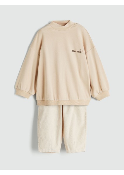 Yeni Sezon Dik Yaka Erkek Bebek Sweatshirt ve Pantolon modelleri