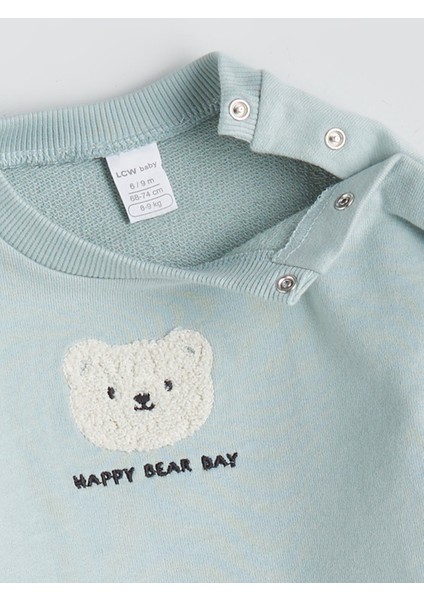 Yeni Sezon Bisiklet Yaka Erkek Bebek Sweatshirt ve Eşofman Alt 2'li modelleri