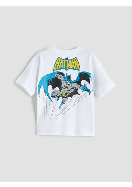 Yeni Sezon Bisiklet Yaka Batman Baskılı Erkek Çocuk Tişört indirimleri