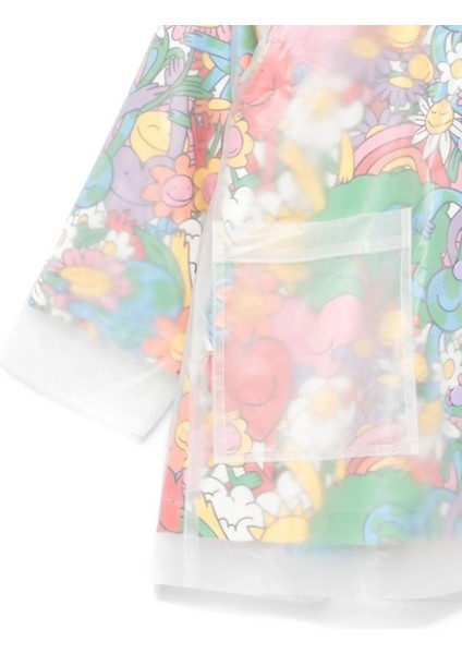 Çok Renkli Çiçekli Kız Çocuk Palto modelleri