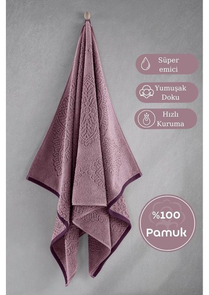 Pamuk Tekli Havlu Jakarlı Karna Premıum Vance - 70 x 140 fiyatları