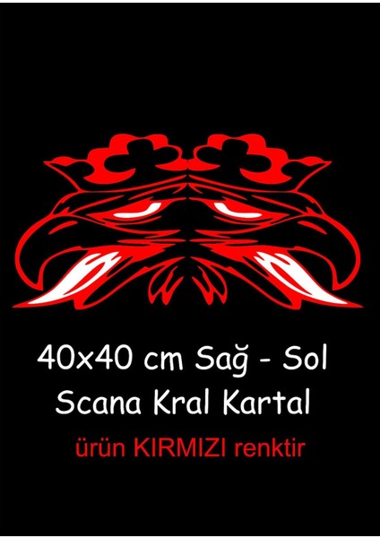 Scania Kartal Sticker 40X40CM Sağ-Sol Traktör Kamyon Tır Case Tümosan Massey Erkunt