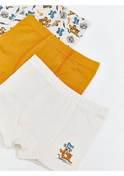 Yeni Sezon Beli Lastikli Baskılı Erkek Çocuk Boxer 3'lü modelleri