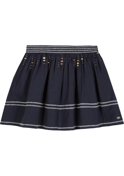 Lacivert Kız Çocuk Kloş Etek