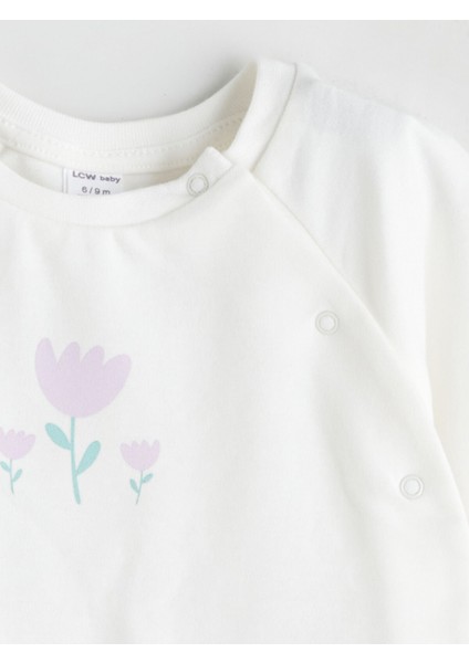 Yeni Sezon Bisiklet Yaka Baskılı Kız Bebek Pijama Takımı modelleri