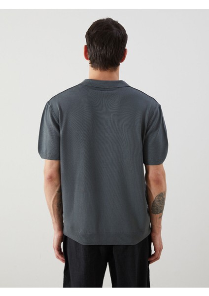 Yeni Sezon Polo Yaka Kısa Kollu Erkek Triko Kazak fırsatları