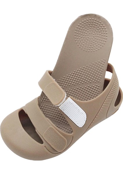 Toe Jelly Yumuşacık Cırt Cırtlı Kahverengi Çocuk Sandalet