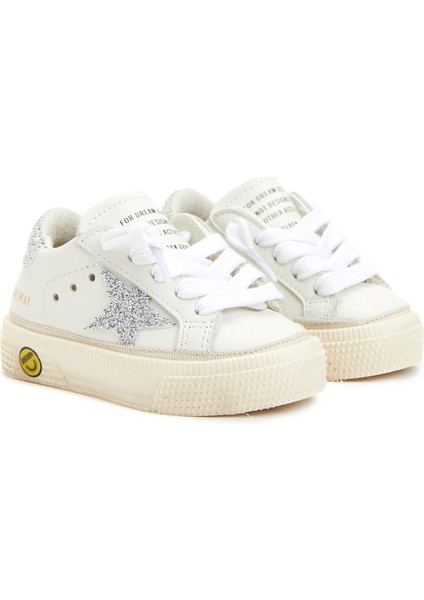 May Beyaz Kız Çocuk Deri Sneaker fiyatları
