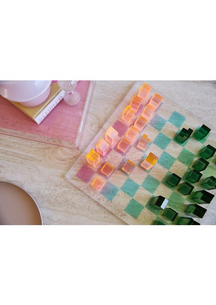 Ombre Lucite Chess Checkers Sherbert Oyun modelleri