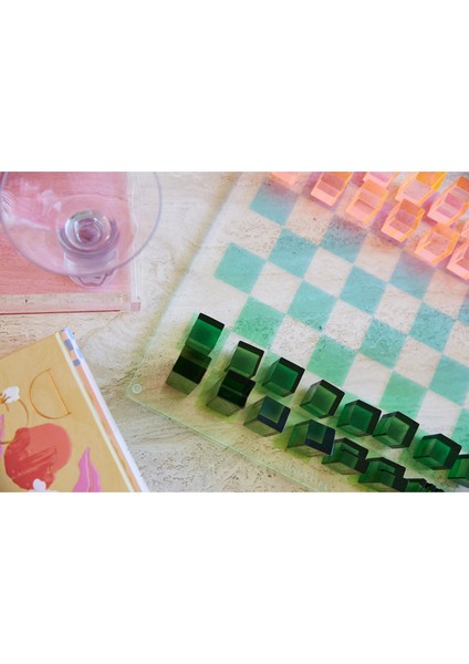 Ombre Lucite Chess Checkers Sherbert Oyun fırsatları