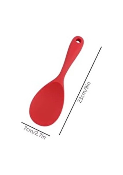 3 Adet Ultra Sert Uçlu Silikon Servis Pilav Tatlı Kaşığı Kaşık Seti Asılabilir Kaşık Yanmaz Yapışmaz fırsatları